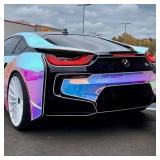 FACTORY SEALED - TECKWRAP MCH01 Purple blue aquamarine - Neo Chrome - 4.5FT X 59FT