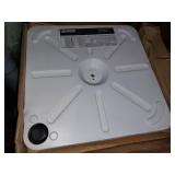 US Weight 40 Pound Patio Umbrella Base Designed to be Used with a Patio Table (in White) - one corner broken