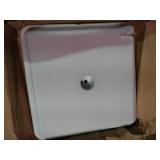 US Weight 40 Pound Patio Umbrella Base Designed to be Used with a Patio Table (in White) - one corner broken