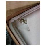 US Weight 40 Pound Patio Umbrella Base Designed to be Used with a Patio Table (in White) - one corner broken