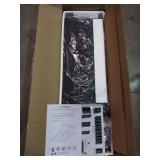 FACTORY SEALED - J.Fkne Queen Bed Frame with LED Lights & Charging Station, Metal Platform Bed Frame with 2 Tier Storage Headboard, Under Bed Storage, No Box Spring Needed, Noise Free, Easy Assembly  