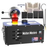 MMasters 3KG Electric Melting Furnace, 1600W 2102 Digital Temp Control Gold Smelting Furnace Kit Foundry Kiln with Ingot Molds for Melt Scrap Metal, Silver, Aluminum (Update Blue) - crucible and other
