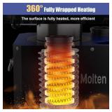 MMasters 3KG Electric Melting Furnace, 1600W 2102 Digital Temp Control Gold Smelting Furnace Kit Foundry Kiln with Ingot Molds for Melt Scrap Metal, Silver, Aluminum (Update Blue) - crucible and other