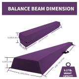 FACTORY SEALED - 6 FT Balance Beam Folding Gymnastics Beam - Extra Firm - PU Leather Cover - Anti Slip Bottom with Carry Bag for Kids/Adults Home Use