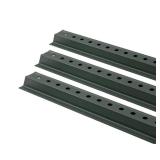 APPEARS NEW - U-Channel Sign Post/Delineator Post, 6-Foot x 3 Gray Painted, 1.12 lb/ft Steel, Pre-Drilled Holes (3 Pack)