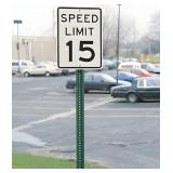 APPEARS NEW - U-Channel Sign Post/Delineator Post, 6-Foot x 3 Gray Painted, 1.12 lb/ft Steel, Pre-Drilled Holes (3 Pack)