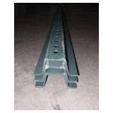 APPEARS NEW - U-Channel Sign Post/Delineator Post, 6-Foot x 3 Gray Painted, 1.12 lb/ft Steel, Pre-Drilled Holes (3 Pack)