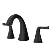 APPEARS NEW - Bathroom Sink Faucet, 8-Inch Widespread, 2-Handle, 3-Hole, NSF Certified, Spot Defense Matte Black Finish, LF049MALSDB  - Retail: $131