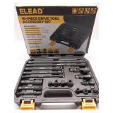 APPEARS NEW - 18-Pieces Impact Socket Extension Set: 1/4, 3/8" & 1/2" Drive Socket Extension Bar, Socket Adapter Set, Swivel Universal Joints & Impact Coupler