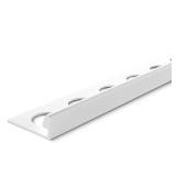 APPEARS NEW - White 5/16 in. x 98-1/2 in. Aluminum L-Shaped Tile Edging Trim - set of 10