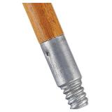 APPEARS NEW - Rubbermaid Commercial Products Lacquered-Wood Broom Handle With Threaded Metal Tip, 60, Natural for Floor Cleaning/Sweeping in Home/Office - set of 2