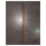 APPEARS NEW - Rubbermaid Commercial Products Lacquered-Wood Broom Handle With Threaded Metal Tip, 60, Natural for Floor Cleaning/Sweeping in Home/Office - set of 2