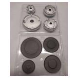 APPEARS NEW - jojofuny Universal Gas Burner Cap Replacement Set for Kitchen Stove Metal Burner Head Accessories for Gas Cookers Practical and Sturdy