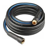 APPEARS NEW - EADUTY Hybrid Garden Hose 5/8 IN. x 25 FT, Heavy Duty, Lightweight, Flexible with Swivel Grip Handle and Solid Brass Fittings, Gray+Blue