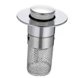 APPEARS NEW - GRIRIW Bathroom Sink Plug Push Type Bounce Core Drain Filter Basin Stopper for Bathroom Sink Drain Upgraded Strainer for Clogging Prevention Fits Standard Drain