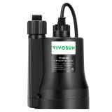VIVOSUN Submersible Water Pump, 1/4HP 1620GPH Utility Pump, Thermoplastic Sump Pump with 10ft Cable, Compact and Portable, Ideal for Ponds, Basements, Swimming Pools, Hot Tubs Draining - Powers On/Tes