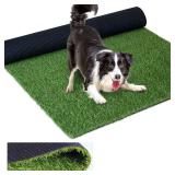 FACTORY SEALED - Homietina Artificial Grass Rug 0.8 Inch Pile Height 4FTX6FT Indoor Outdoor Rug Fake Grass Carpet with Drainage Holes Artificial Turf Faux Grass Rug Realistic Turf Soft Rubber Backing 