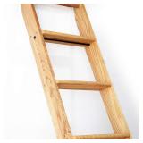APPEARS NEW - Quite Guide Library Ladder Kit Wooden Ladder 8 Foot 9 Foot 10 Foot Red Oak Unassembled (10 Foot)  - Retail: $420