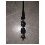 Flexible Installer Drill Bit for Pulling Wires Through Walls Ceilings and Sidewalks, 72-Inch Long, 3/4-Inch Auger with a Fish Eye Hole and Screw Point, 1/4 3-Flat Anti-Slip Shank.