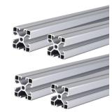 72âAluminum Extrusion Profile 4040 T-Slot, European Standard Anodized Linear Bar Rail Framing 1220 mm for 3D Printer Parts, CNC Routers (2 Pack, Silver)