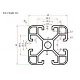 72âAluminum Extrusion Profile 4040 T-Slot, European Standard Anodized Linear Bar Rail Framing 1220 mm for 3D Printer Parts, CNC Routers (2 Pack, Silver)