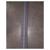 APPEARS NEW - Industrial Gray Steel Storage Angle Rack Support with Keyholes - set of 16 - 72 long (2"x2")