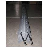 APPEARS NEW - Industrial Gray Steel Storage Angle Rack Support with Keyholes - set of 16 - 72 long (2"x2")