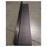 APPEARS NEW - Black Plastic Wall Floating Shelf - 36x7" (3" backing) - set of 2