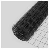APPEARS NEW - 4 ft. x 50 ft. Galvanized Steel Black PVC Coated Welded Wire  - Retail: $113