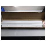 White Cordless Faux Wood Blinds for Windows with 2 in. Slats - 36.5 in. W x 54 in. L (Actual Size 36 in. W x 54 in. L) Small crack on top  - Retail: $61