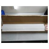 White Cordless Faux Wood Blinds for Windows with 2 in. Slats - 36.5 in. W x 54 in. L (Actual Size 36 in. W x 54 in. L) Small crack on top  - Retail: $61