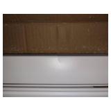 White Cordless Faux Wood Blinds for Windows with 2 in. Slats - 36.5 in. W x 54 in. L (Actual Size 36 in. W x 54 in. L) Small crack on top  - Retail: $61