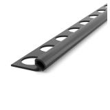 Black 3/8 in. x 96 in. PVC Bullnose Tile Edging Trim