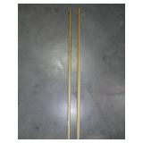 APPEARS NEW - Carlisle Tapered Wood Handle 60 Long - set of 2