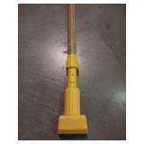 APPEARS NEW - Rubbermaid Commercial Products Gripper 60 Wood Wet Mop Handle, Natural, for Professional/Industrial Floor Cleaning, Compatible with 5" Headband Mops