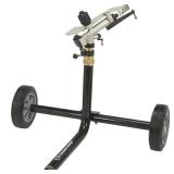 APPEARS NEW - Strongway Wheeled Sprinkler - 1 1/4in. Sprinkler Head with 5 Nozzles, 8in. Rubber Tires  - Retail: $170