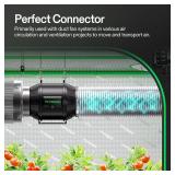 FACTORY SEALED - VIVOSUN 4 Inch 25 Feet Flex Air Aluminum Duct for Ventilation, 2 Clamps Included, Long Heavy-Duty Multi-Layer Dryer Hose Vent Kit, Duct Fan Systems