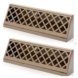 FACTORY SEALED - Blulu 2 Pack 15 Inch Baseboard Register Duct Opening Size Modern Design Vent Covers for Home Floor Wall Baseboard Air Covers Supply Floor Baseboard Diffuser Including Screws(Brown)