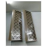 FACTORY SEALED - Blulu 2 Pack 15 Inch Baseboard Register Duct Opening Size Modern Design Vent Covers for Home Floor Wall Baseboard Air Covers Supply Floor Baseboard Diffuser Including Screws(Brown)