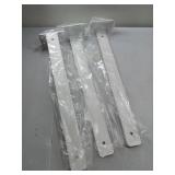 4 Pack Shelf Brackets White 16 Inch/1 FT Floating Shelf Bracket 1/5 inch Thick Heavy Duty Hidden Shelf Brackets Iron Metal Brackets for Shelf Support with Screw Included (Missing 1)