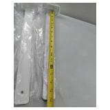 4 Pack Shelf Brackets White 16 Inch/1 FT Floating Shelf Bracket 1/5 inch Thick Heavy Duty Hidden Shelf Brackets Iron Metal Brackets for Shelf Support with Screw Included (Missing 1)