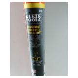 APPEARS NEW - Klein Tools 51605 Iron Conduit Bender Full Assembly, 1-Inch EMT and 3/4-Inch Rigid, Wide Foot Pedal, Benchmark Symbols and Angle Setter  - Retail: $105