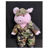 Military Pig Plush Toy in Camouflage Uniform
