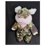 Military Pig Plush Toy in Camouflage Uniform