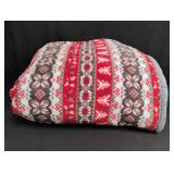 Nordic Fair Isle Plush Throw Blanket