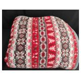 Nordic Fair Isle Plush Throw Blanket