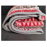Nordic Fair Isle Plush Throw Blanket