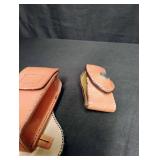 Handcrafted Tan Leather Belt Holster