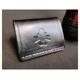 1950s Leather Gun Holster with Red Speedloader