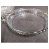 Set of Clear Glass Swirl Pattern Serving Bowls